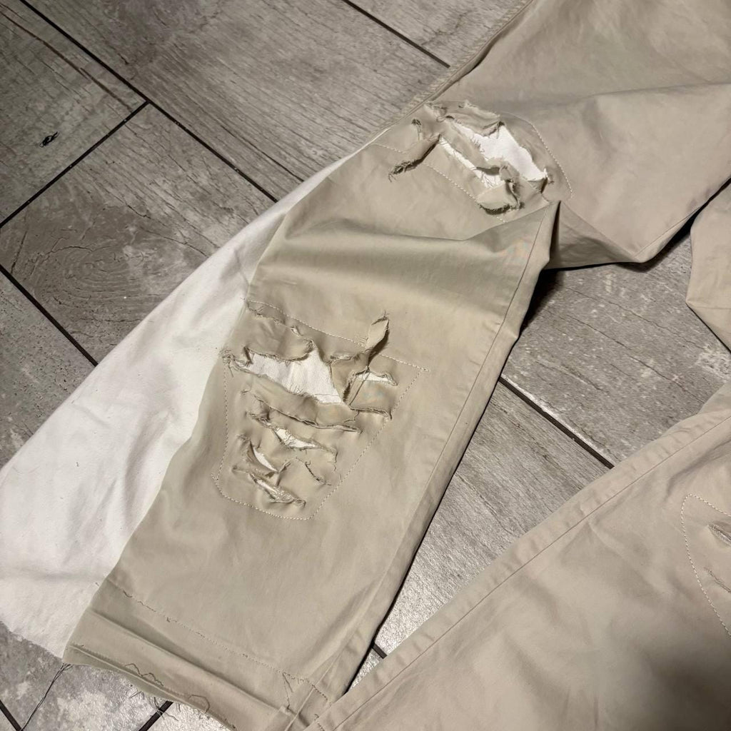 Ręcznie robione spodnie dzwony w stylu gotyckim Y2K: spodnie w stylu streetwear