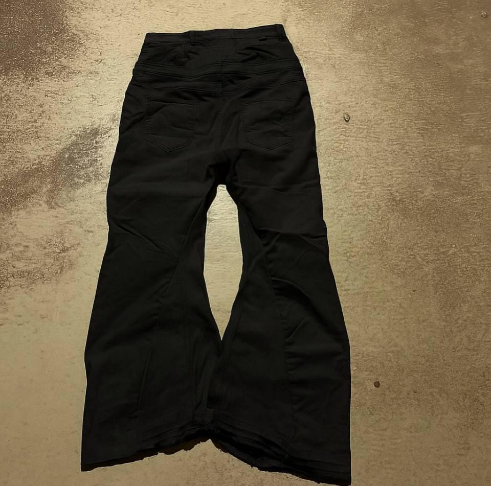 Czarne jeansy Flare Wide-Leg – Y2K Goth Alt Streetwear