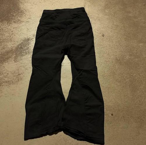 Czarne jeansy Flare Wide-Leg – Y2K Goth Alt Streetwear