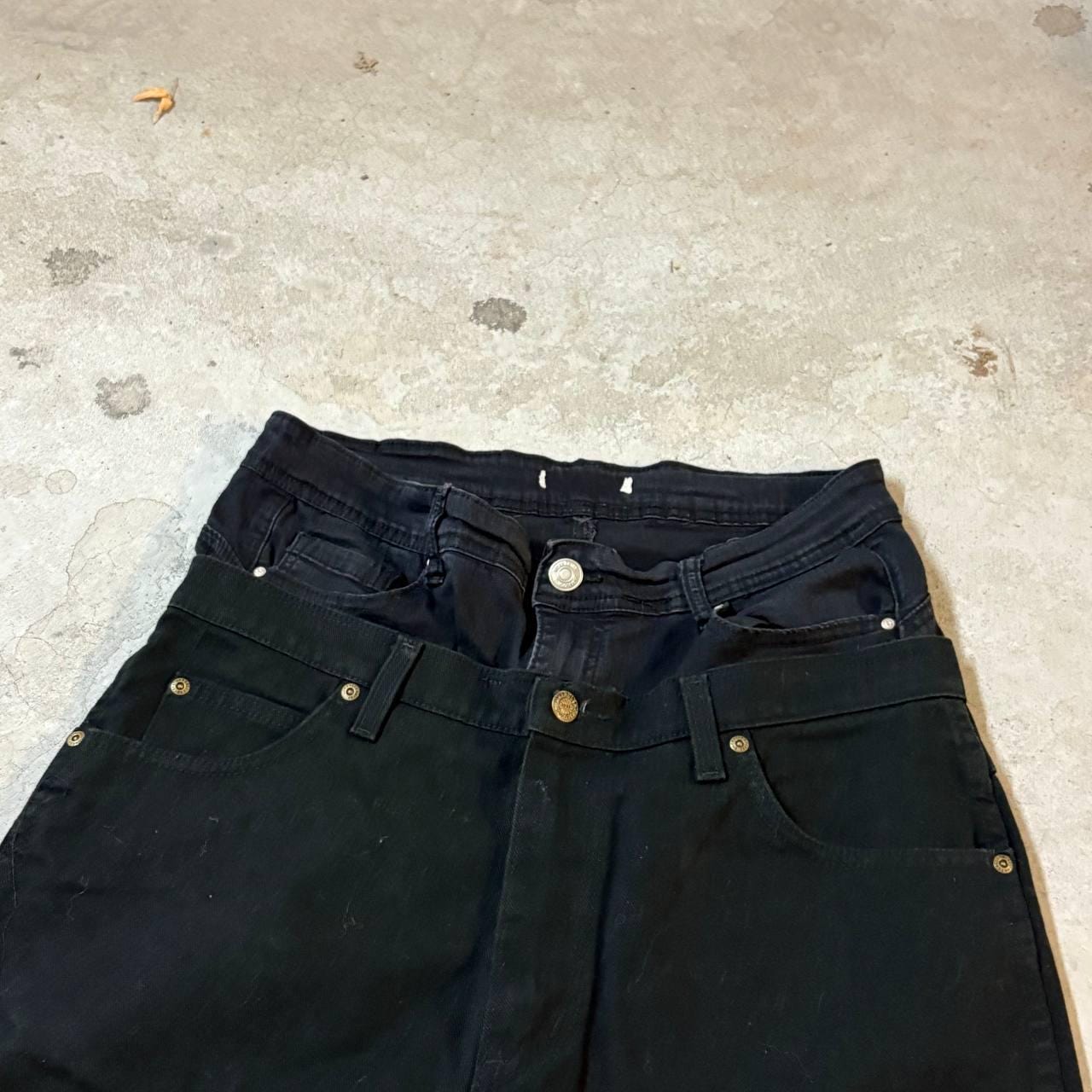 Czarne jeansy Flare Wide-Leg – Y2K Goth Alt Streetwear