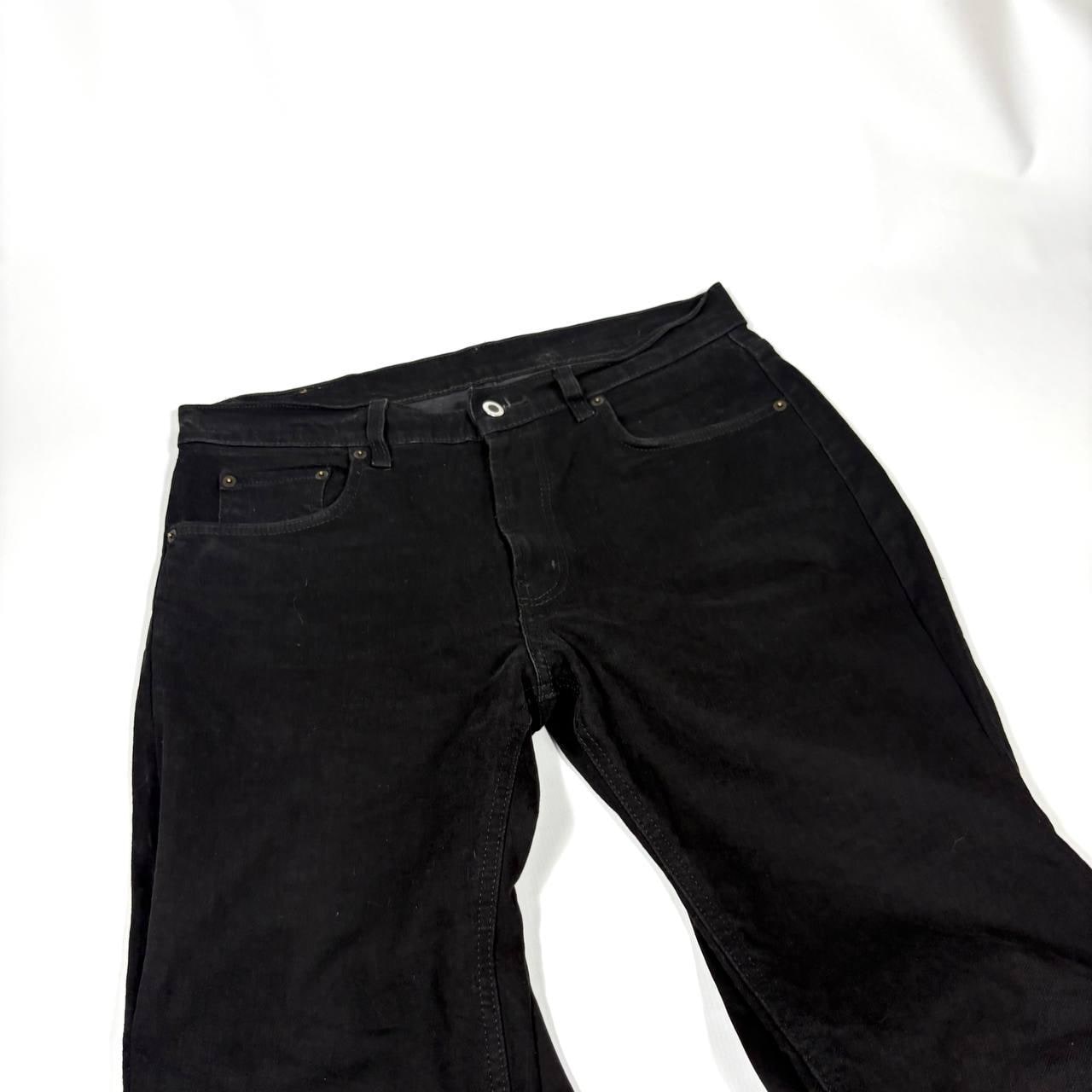 Ręcznie robione czarne dzwony jeansowe: Y2K Goth Punk Alt Streetwear