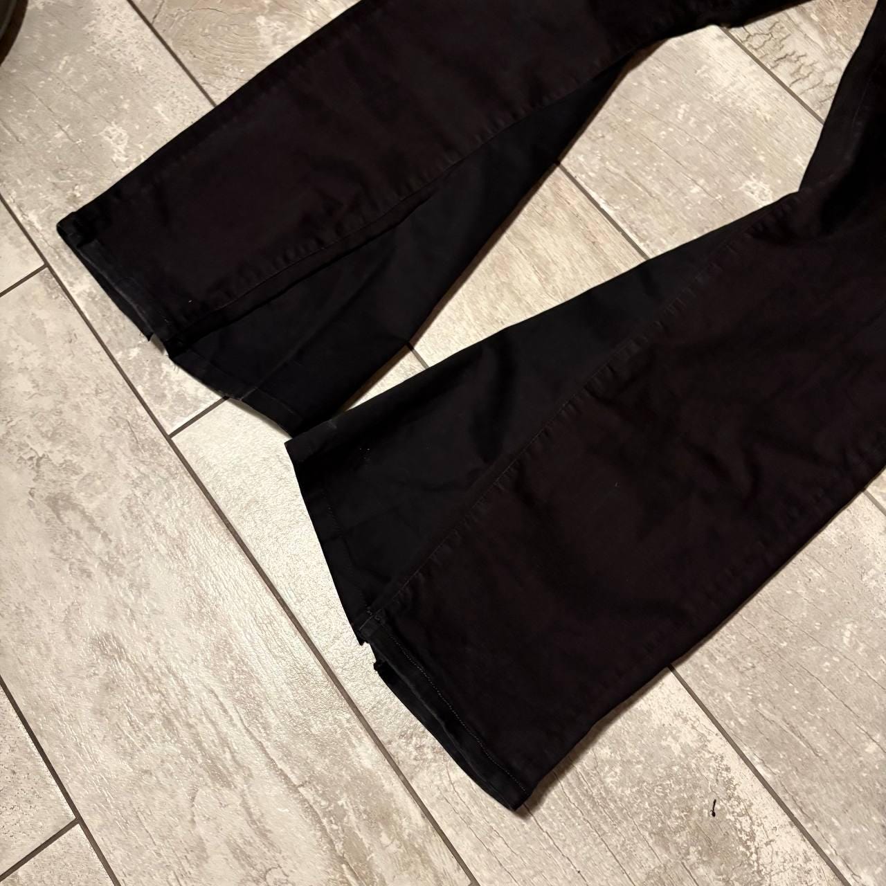 Ręcznie robione rozszerzane czarne jeansy: Y2K Goth Grunge Streetwear