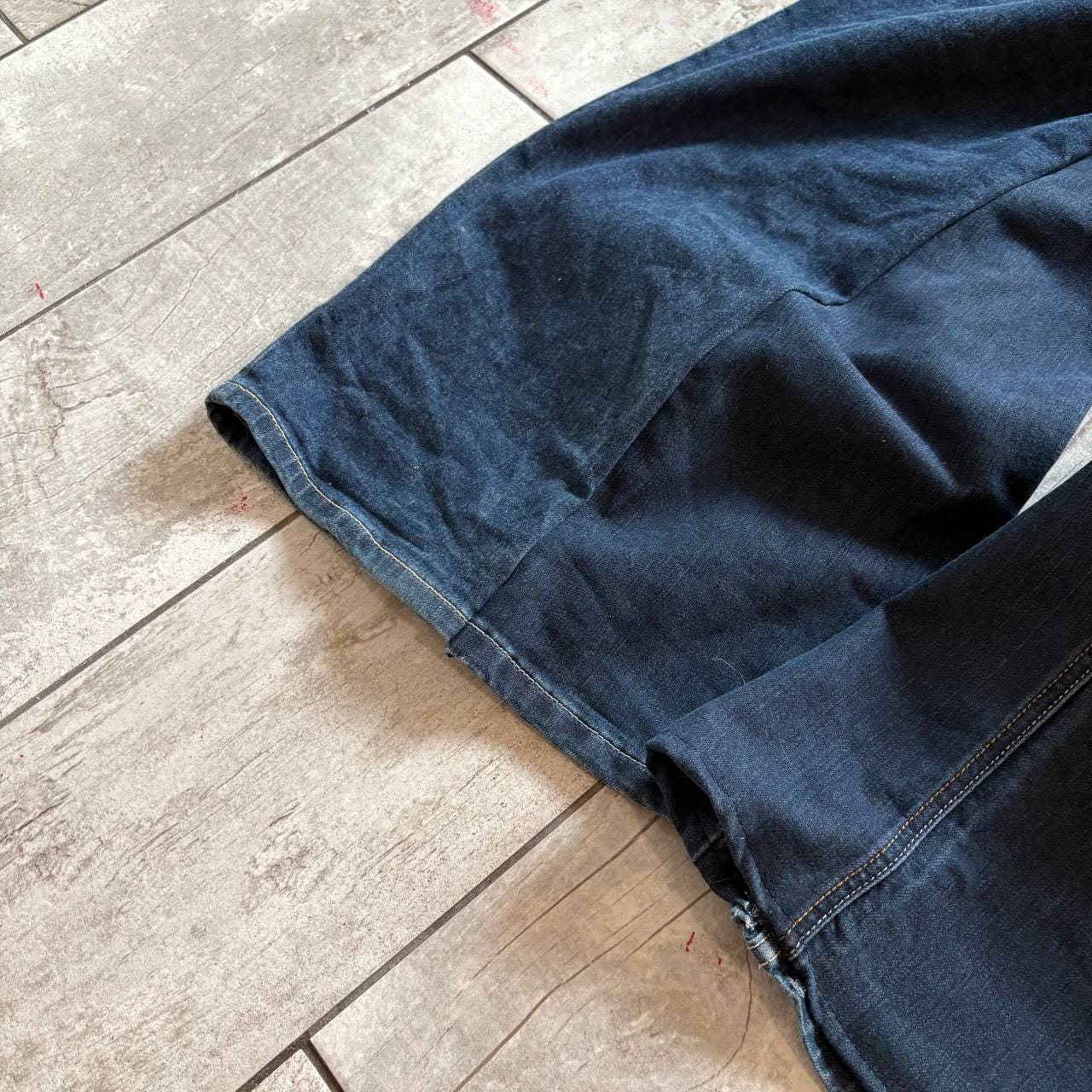 Ręcznie robione jeansy z szerokimi nogawkami: Y2K Goth Grunge Alt Streetwear