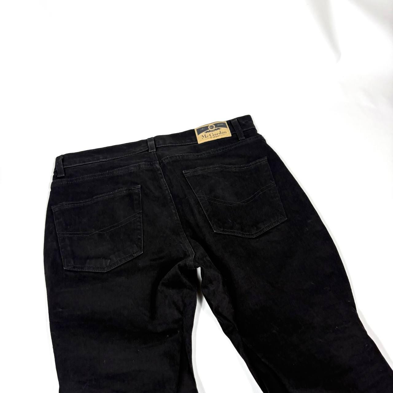 Ręcznie robione czarne dzwony jeansowe: Y2K Goth Punk Alt Streetwear