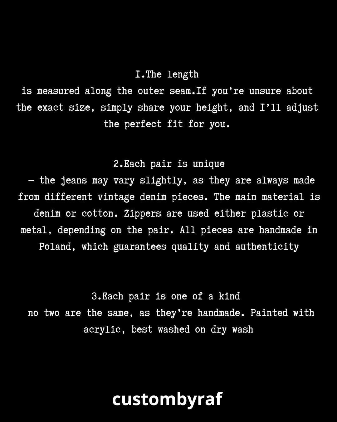 Białe, ręcznie robione jeansy z szerokimi nogawkami – Y2K Goth Alt Streetwear