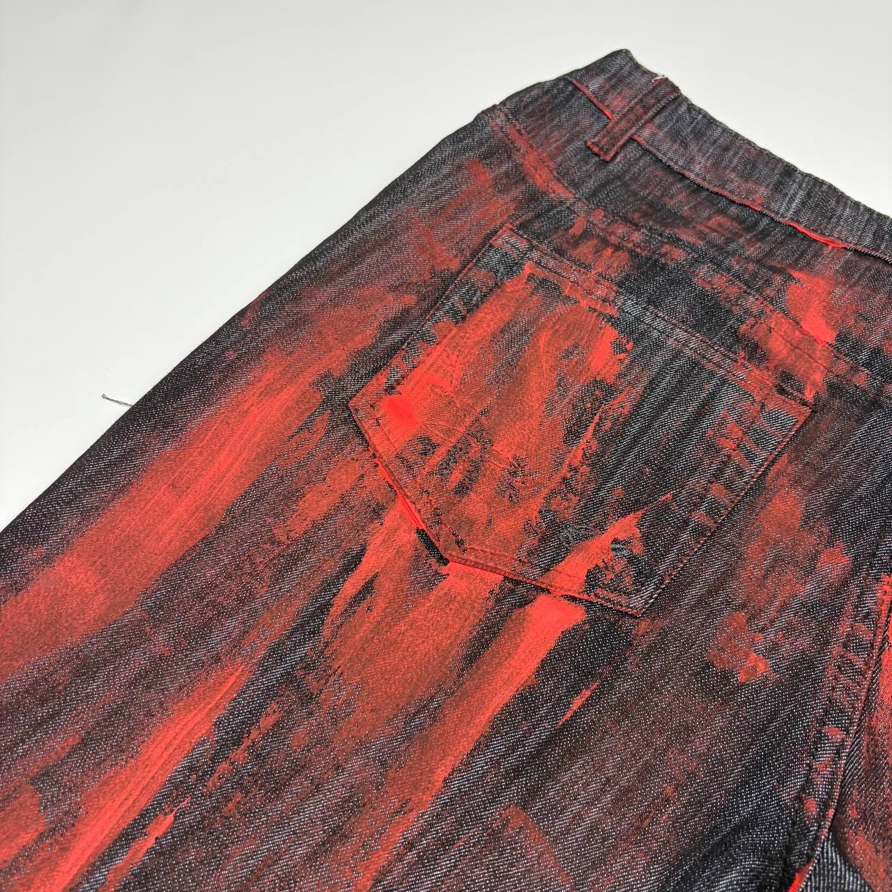 Ręcznie robione czarno-czerwone dzwony: Y2K Goth Punk Alt Streetwear