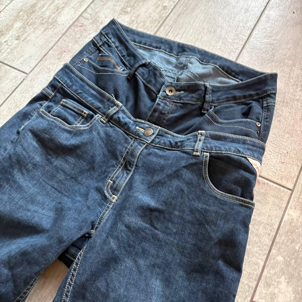 Ręcznie robione jeansy z szerokimi nogawkami: Y2K Goth Grunge Alt Streetwear